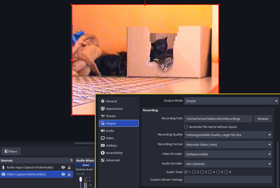 OBS settings